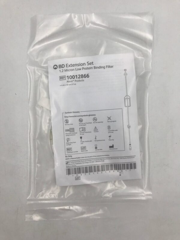 BD 10012866 Alaris Extension Set, 1.2Micron Low Protein Binding Filter 4ml