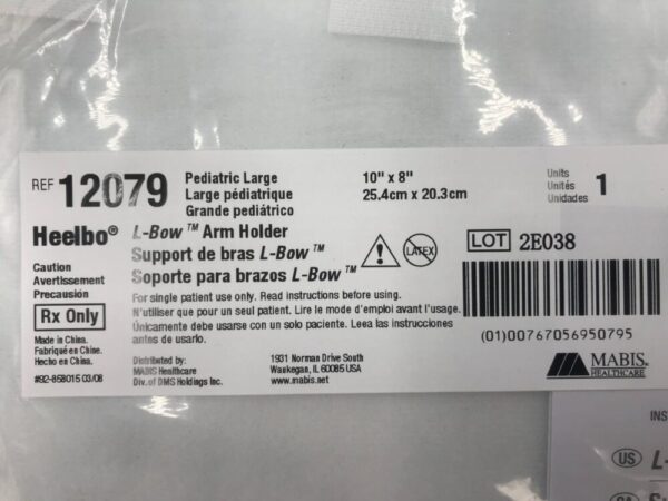 Mabis 12079 Heelbo L-Bow Arm Holder Pediatric Large 10" x 8"