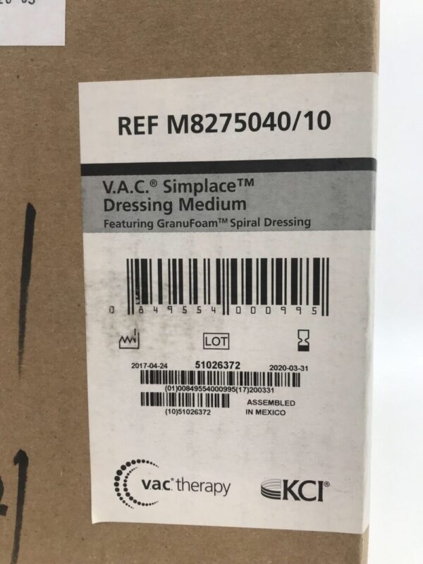 KCI M8275040 V.A.C. Simplace Dressing Medium (10/Box) (X)