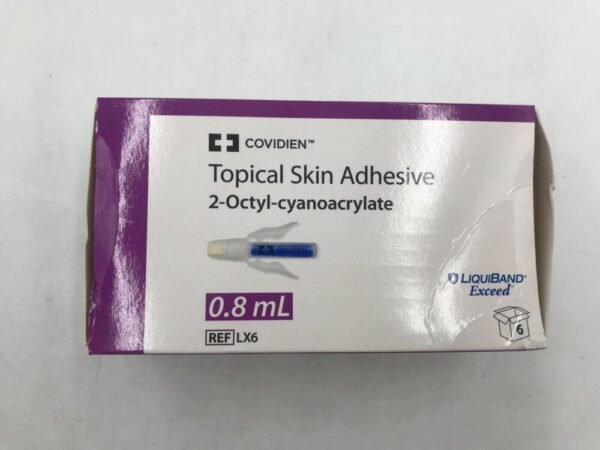 COVIDIEN LX6 LiquiBand Exceed Topical Skin Adhesive 2-Octyle-Cyanoacrylate 0.8mL (6/Box)(X)