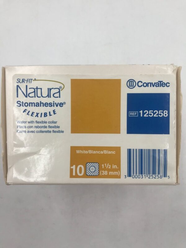 ConvaTec 125258 Natura Sur-Fit Stomahesive Flexible White 1-1/2in 38mm (10/Box)