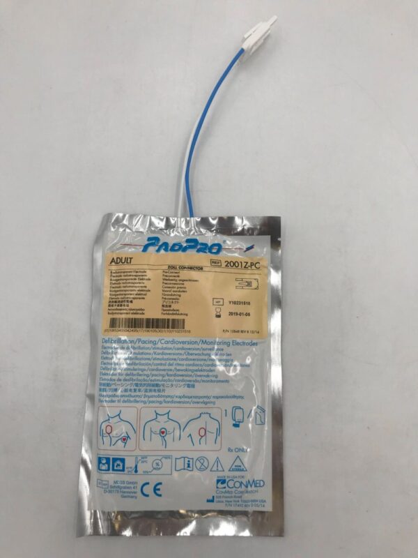 CONMED 2001Z-PC Adult Zoll Connector Radiotransparent Electrode Adult (X)