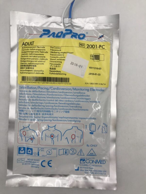 CONMED 2001-PC PadPro Adult Radiotransparent Electrode (X)