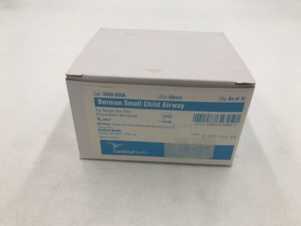 CARDINAL HEALTH 3000-060A Berman Small Child Airway 60mm (12/Box)