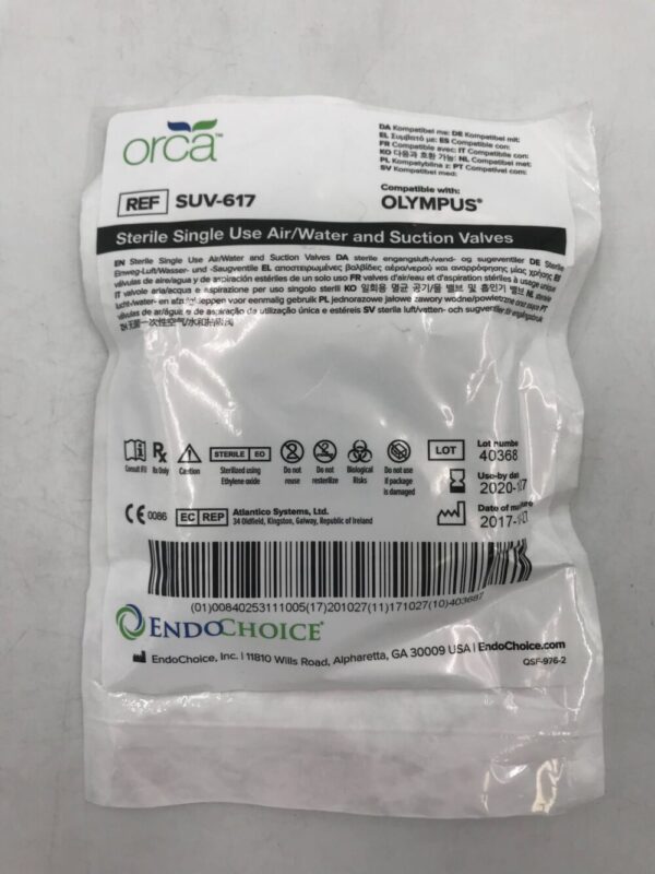 EndoChoice SUV-617 Sterile Single Use Air/Water and Suction Valves (X)
