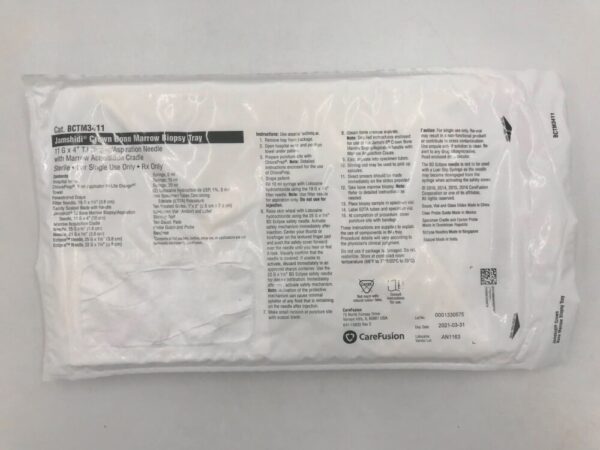 CareFusion BCTM3411 Jamshidi Crown Bone Marrow Biopsy Tray 11Ga x 4in (X)