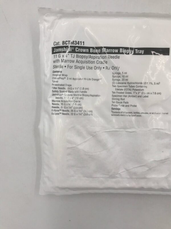 CareFusion BCTM3411 Jamshidi Crown Bone Marrow Biopsy Tray 11Ga x 4in (X)