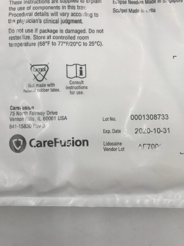 CareFusion BCAT4511 Jamshidi Crown Bone Marrow Biopsy & Aspiration Tray 11Ga x 4in(X)