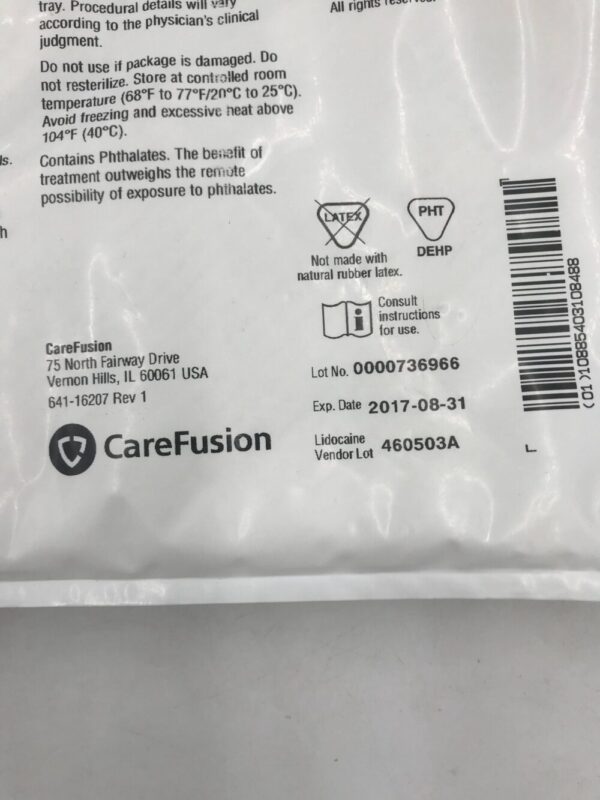 CareFusion TPT1000 Thora-Para Catheter Drainage Tray 8F(X)