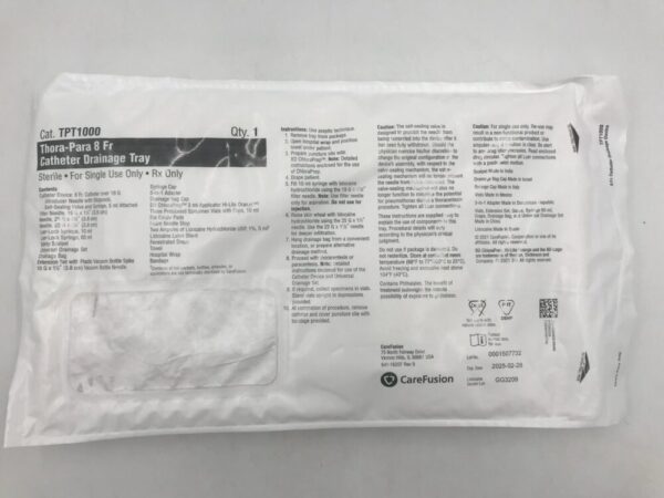 CareFusion TPT1000 Thora-Para Catheter Drainage Tray 8F