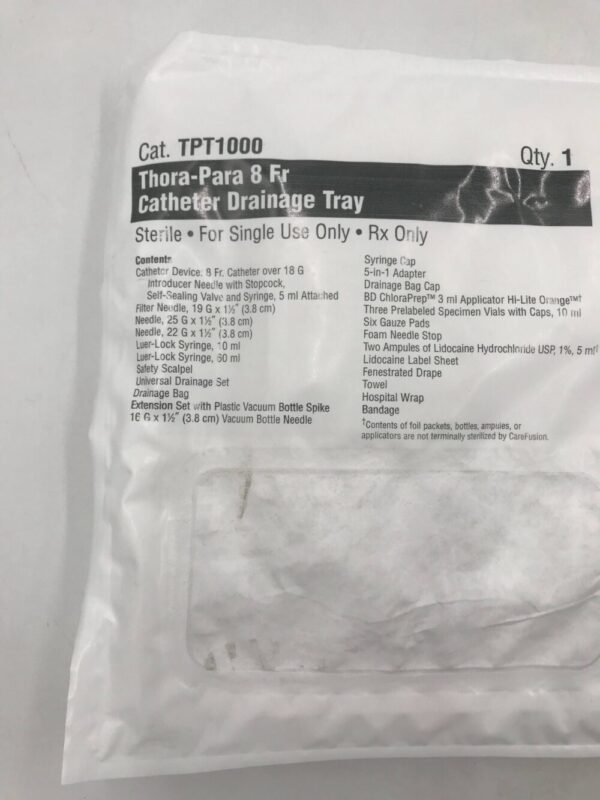 CareFusion TPT1000 Thora-Para Catheter Drainage Tray 8F