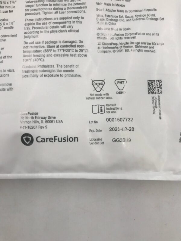 CareFusion TPT1000 Thora-Para Catheter Drainage Tray 8F