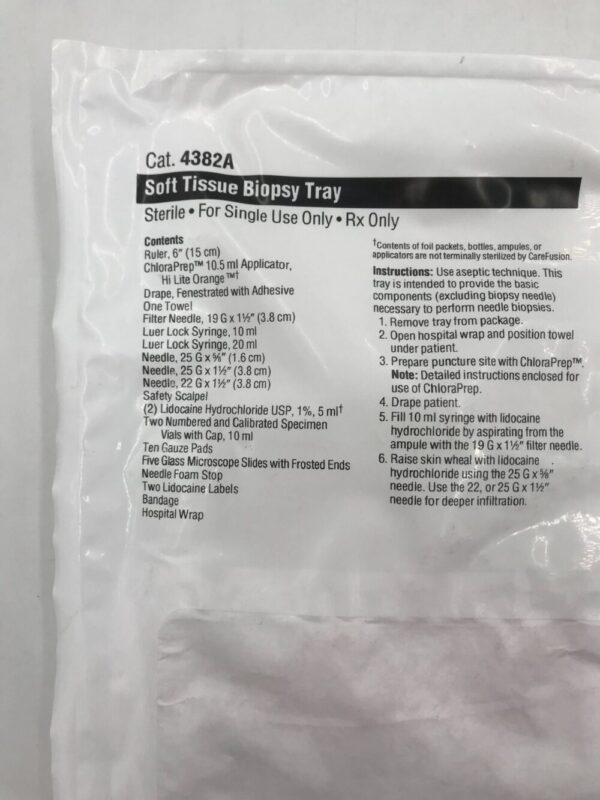 CareFusion 4382A Soft Tissue Biopsy Tray (X)