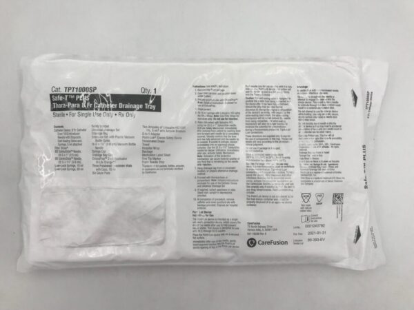CareFusion TPT1000SP Safe-T Plus Thora-Para Catheter Drainage Tray 8F (X)