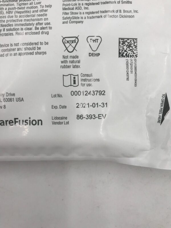 CareFusion TPT1000SP Safe-T Plus Thora-Para Catheter Drainage Tray 8F (X)