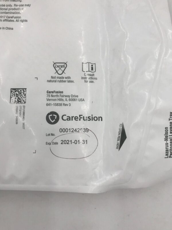 CareFusion LNT9000 Lazarus-Nelson Peritoneal Lavage Tray (X)