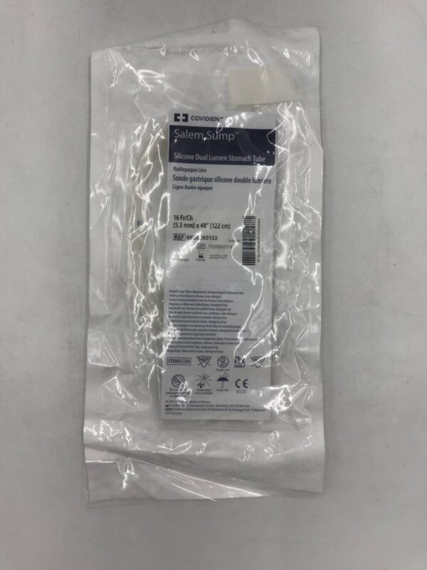 COVIDIEN 8888265132 Salem Sump Silicone Dual Lumen Stomach Tube 16Fr/Ch x 48"(X)