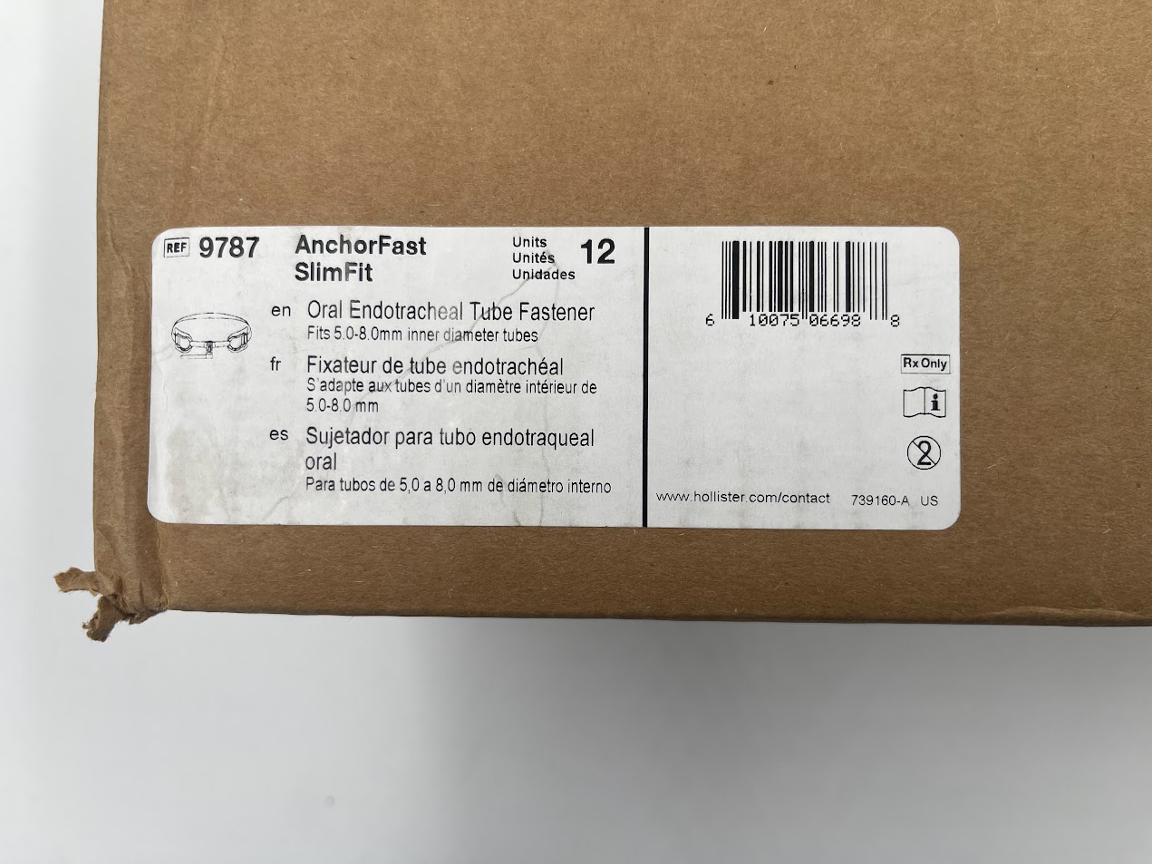 HOLLISTER 9787 AnchorFast SlimFit Oral Endotracheal Tube Fastener (12/Box)
