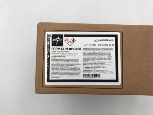 MEDLINE MCHEMPF500N Formalin 10% NBF 500ml Bottles (6/Case)