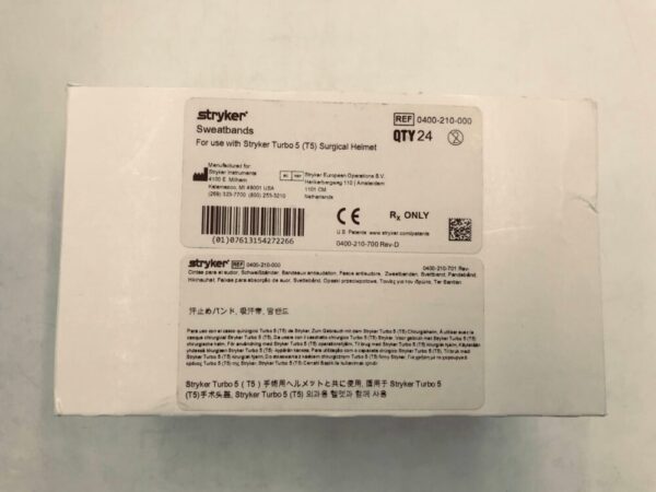 STRYKER 0400-210-000 Sweatbands for Turbo 5 Surgical Helmet (24/Box)