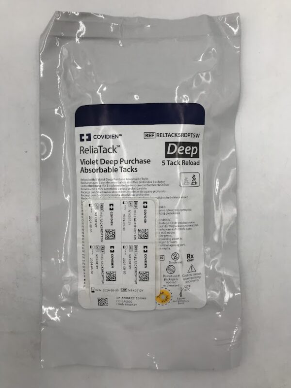 COVIDIEN RELTACK5RDPTSW ReliaTack Violet Deep Purchase Absorbable Tacks 5 Tack Reload (X)
