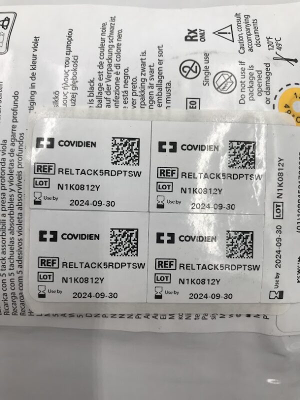 COVIDIEN RELTACK5RDPTSW ReliaTack Violet Deep Purchase Absorbable Tacks 5 Tack Reload (X)