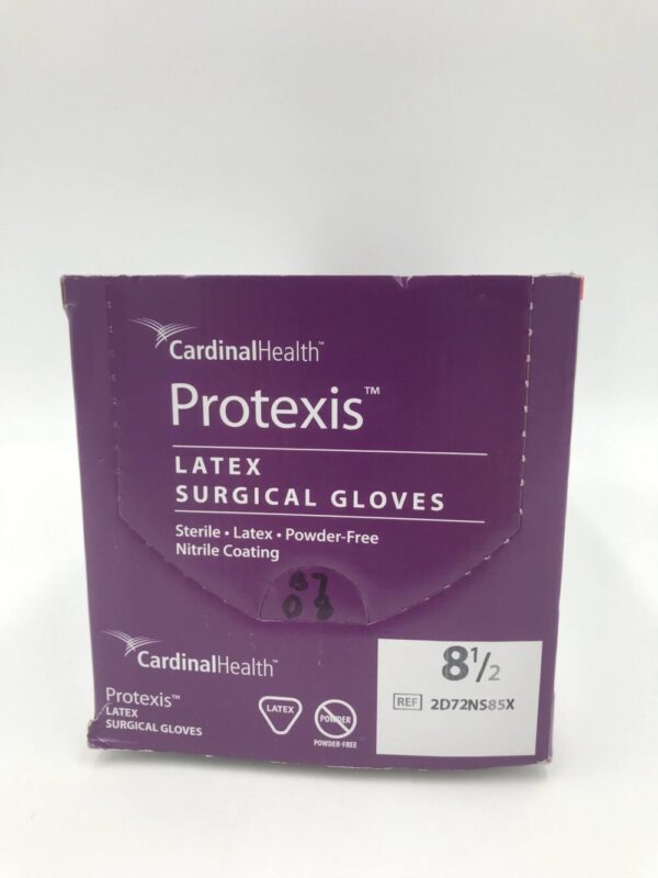 Cardinal Health 2D72NS85X Protexis Latex Surgical Gloves Powder-Free Nitrile Coating Size 8.5 (50 Pairs Per Box)
