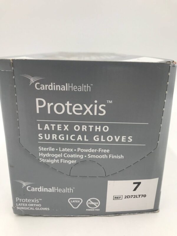 Cardinal Health 2D72LT70 Protexis Latex Ortho Surgical Gloves Powder-Free Hydrogel Coating Size 7 (40 Pairs Per Box) (X)