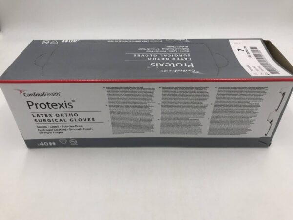 Cardinal Health 2D72LT70 Protexis Latex Ortho Surgical Gloves Powder-Free Hydrogel Coating Size 7 (40 Pairs Per Box) (X)