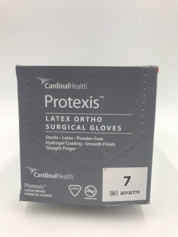 Cardinal Health 2D72LT70 Protexis Latex Ortho Surgical Gloves Powder-Free Hydrogel Coating Size 7 (40 Pairs Per Box)