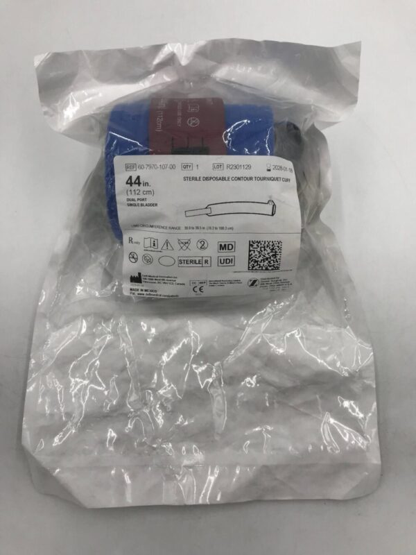 DELFI MEDICAL 60-7970-107-00 Disposable Contour Tourniquet Cuff Dual Port, Single Bladder 44in