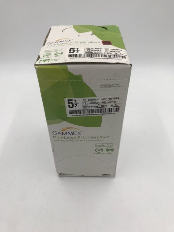 Ansell 20687255 Gammex Non-Latex PI Underglove Powder-Free (50 Pairs Per Box) (X)