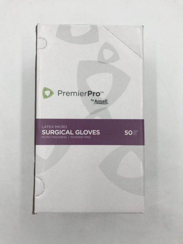 Ansell 44580 PremierPro Latex Micro Surgical Gloves Size 8 (50 Pairs Per Box)