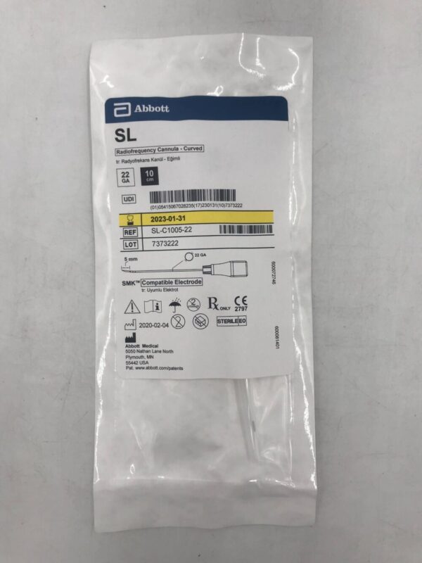 ABBOTT SL-C1005-22 SL Radiofrequency Cannula-Curved 22Ga x 10cm(X)