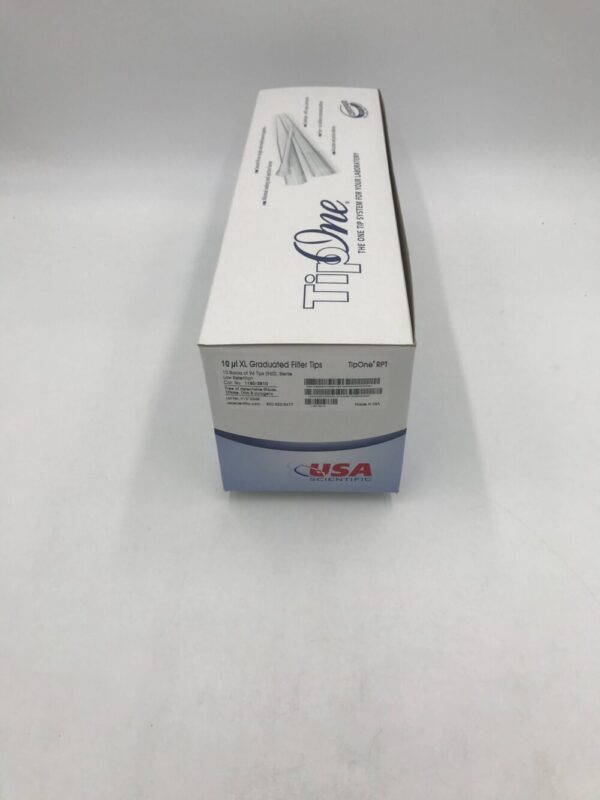 USA Scientific 1180-3810 10µl XL Graduated Filter Tips TipOne RPT 10 Racks of 96 Tips Sterile Low Retention (Box Of 10 Racks)