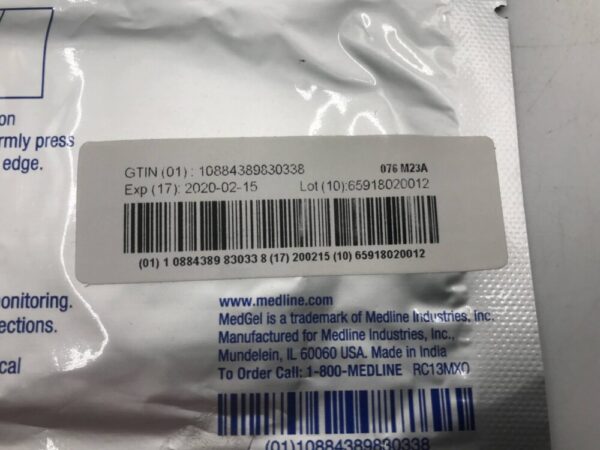 Medline MDSM611505 MedGel ECG Electrode General Monitoring Foam Latex Free (5 Per Package) (X) 