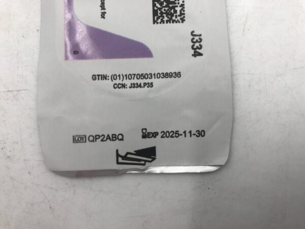 Ethicon J334 Vicryl Coated Suture Violet Braided 0 27" CT-2 26mm 1/2c  Taper