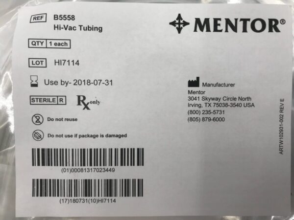 Mentor B5558 Hi-Vac Tubing (X)