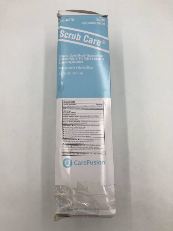 CareFusion 4457A Scrub Care Surgical Scrub Brush-Sponge/Nail Cleaner (30/Box) (X)