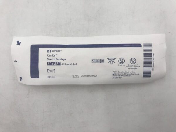 Covidien 2238 Curity Stretch Bandage 6" x 82" (15.2cm x 2.1m)