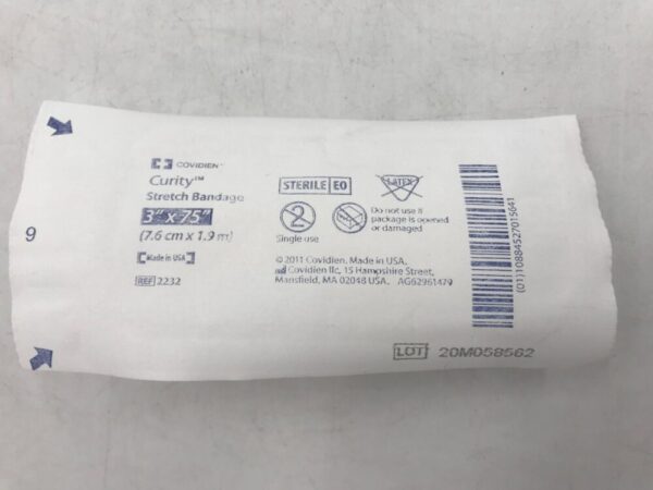 Covidien 2232 Curity Stretch Bandage 3" x 75" (7.6cm x 1.9m)