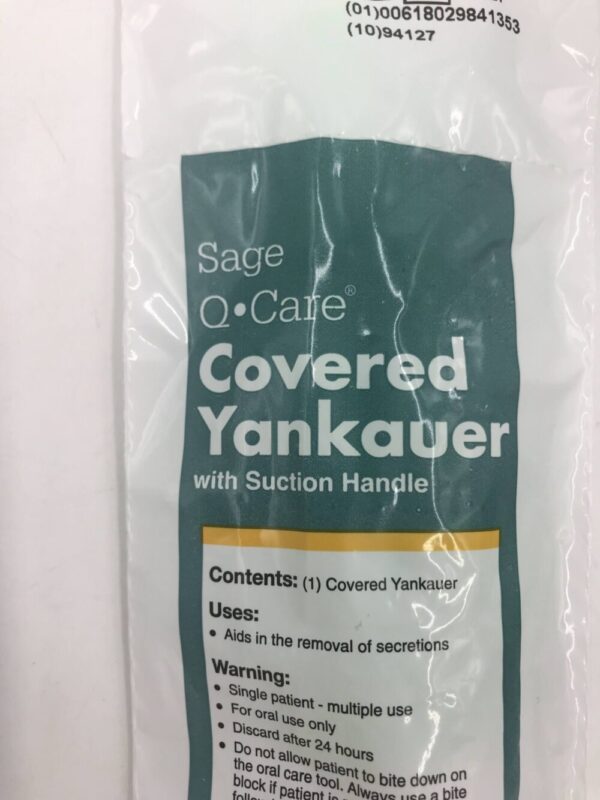 Sage 6429 Stryker Q Care Covered Yankauer with Suction Handle