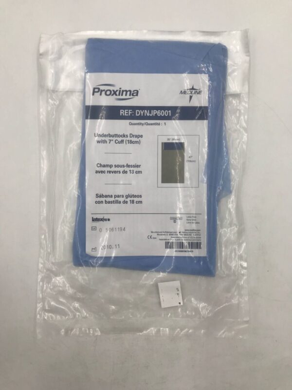 Medline DYNJP6001 Underbuttocks Drape with 7" Cuff 35" x 47"