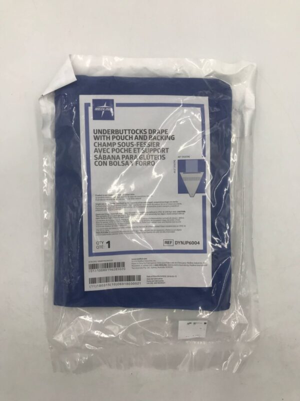 Medline DYNJP6004 Underbuttocks Drape with Pouch and Backing 40" x 44.5"