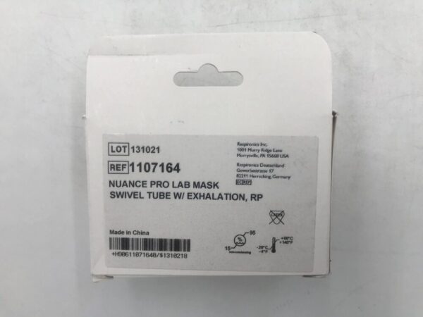 Philips 1107164 Respironics Nuance Pro Lab Mask Swivel Tube w/Exhalation RP