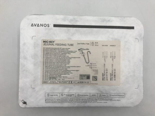 AVANOS 0230-14-3.5 Mic-Key Jejunal Feeding Tube, Low-Profile J-Tube 14F (X)