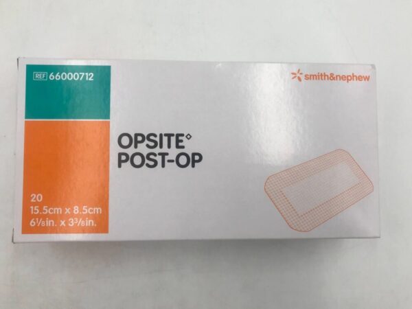 SMITH & NEPHEW 66000712 Opsite Post-Op Absorbent, Waterproof and Bateria Proof Film Dressing 15.5x8.5cm(20/Box)