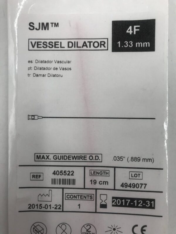 St.Jude 405522 Vessel Dilator 4F 1.33m (X)