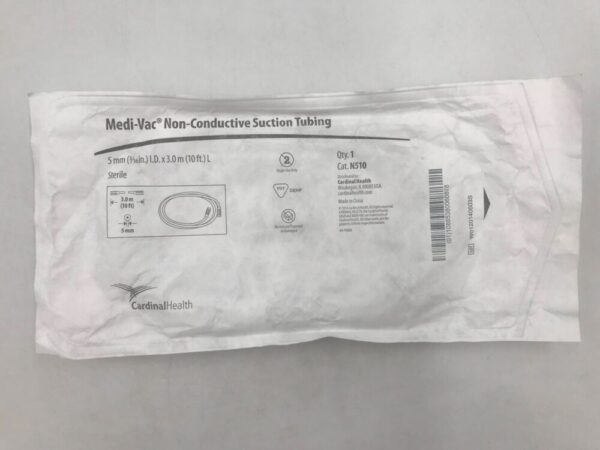 CARDINAL HEALTH N510 Medi-Vac Non-Conductive Suction Tubing 5mm x 3mm