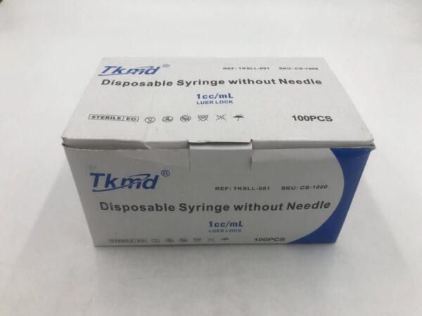 ANHUL TIANKANG MEDICAL TKSLL-001 TKMD® Disposable Syringe w/o Needle 1cc/mL (100/Box)